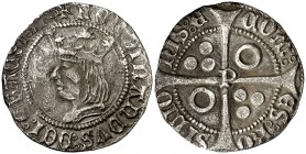 Ferran II (1479-1516). Perpinyà. Croat. (Cru.V.S. 1156 var) (Cru.C.G. 3075i). 2,86 g. Rara. MBC.