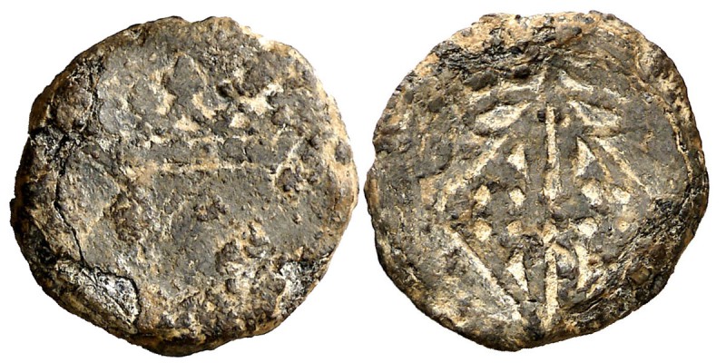Balaguer. Senyal. (Cru.L. 1055) (Cru.C.G. 3653, mismo ejemplar). 2,18 g. Plomo. ...