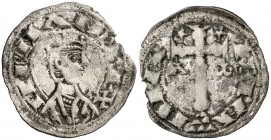 Fernando II (1157-1188). ¿León?. Dinero. (AB. falta). 0,81 g. Ex Áureo & Calicó 17/12/2008, nº 161. Muy rara. MBC-.