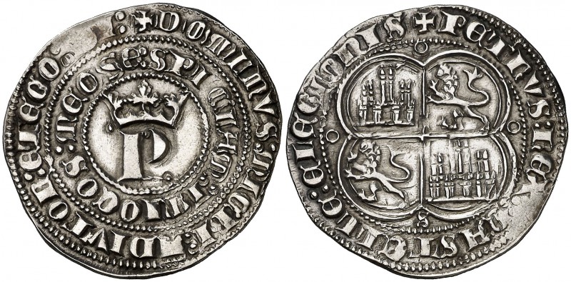 Pedro I (1350-1368). Sevilla. Real. (AB. 380 var). 3,47 g. MBC/MBC+.