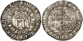 Enrique III (1390-1406). Sevilla. Real. (AB. 585). 3,44 g. Escasa. MBC+.