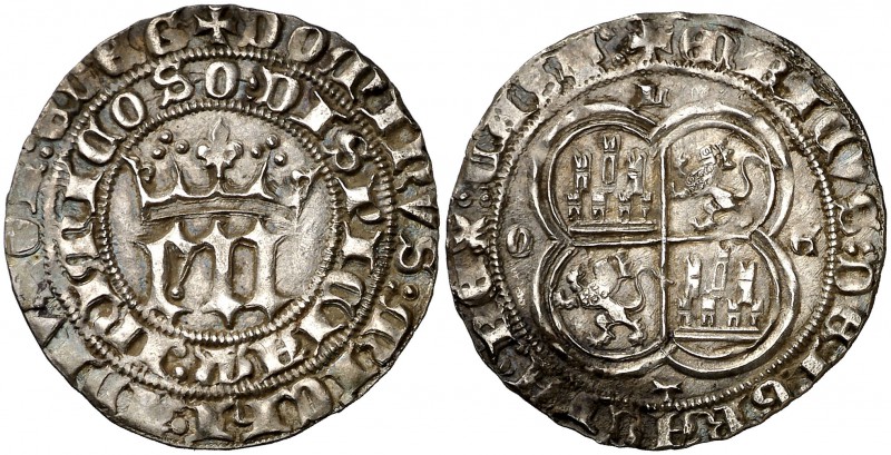 Enrique III (1390-1406). Toledo. Real. (AB. 586). 3,52 g. Manchita en reverso. N...