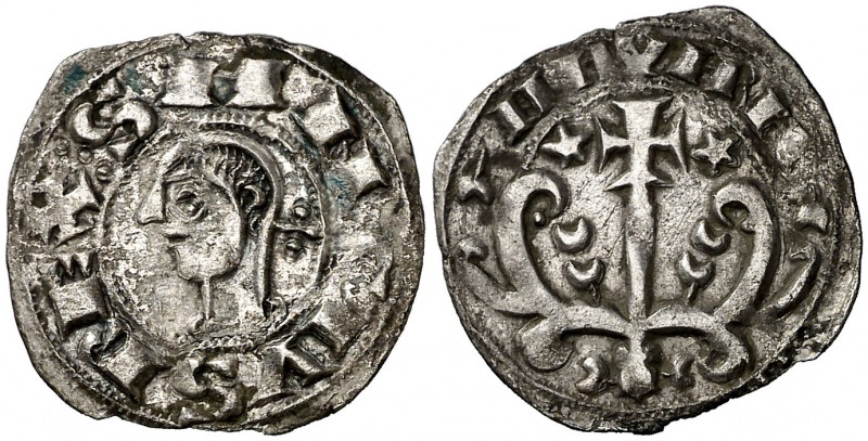 Sancho el Sabio (1150-1194). Navarra. Dinero. (Cru.V.S. 222). 0,89 g. La leyenda...