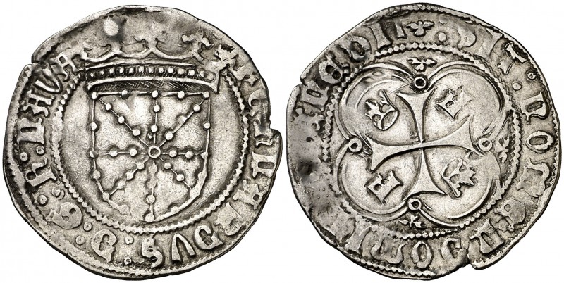 Fernando I (1512-1515). Navarra. Real. (Cru.V.S. 1317.19) (Cru.C.G. 3221d). 3,23...