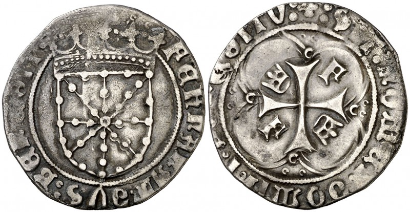 Fernando I (1512-1515). Navarra. Real. (Cru.V.S. falta) (R.Ros 4.1.11) (Cru.C.G....