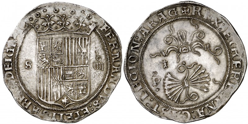 Reyes Católicos. Sevilla. P. 4 reales. (Cal. 207). 13,77 g. Extraordinario ejemp...