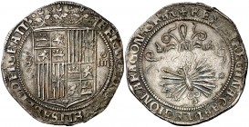 Reyes Católicos. Sevilla. . 4 reales. (Cal. 212). 13,22 g. Atractiva. Preciosa pátina. Rara así. EBC-.