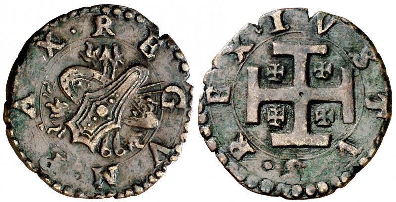 s/d. Carlos I. Nápoles. 2 caballos. (Vti. tipo 66) (MIR. 154). 4 g. Buen ejempla...