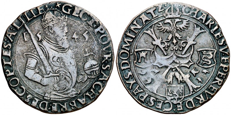 1545. Carlos I. Lille. Jetón. (Dugniolle 1625). 3,74 g. Ex Áureo & Calicó 20/09/...