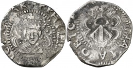 s/d. Felipe II. Valencia. 4 reales (doblón de 6 sous). (Cal. tipo 283) (Cru.C.G. 4260 var). 9,53 g. Ex Colección Princesa de Éboli 20/10/2016, nº 312....