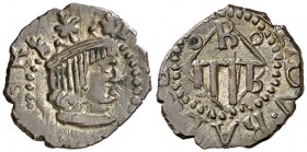 s/d. Felipe III. Banyoles. 1 diner. (Cal. 589) (Cru.L. 1059.1) (Cru.C.G. 3660). 0,63 g. Bella. Ex Colección Ègara vol. II, 26/04/2017, nº 696. Escasa ...