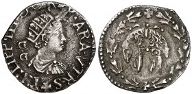 s/d. Felipe III. Nápoles. GI/GF. 1/2 carlino. (Vti. 207) (MIR 216/3). 1,34 g. MBC/MBC+.