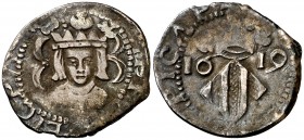 1619. Felipe III. Valencia. 1 divuitè. (Cal. 515). 1,84 g. MBC.