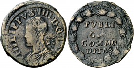 1622. Felipe IV. Nápoles. MC. 1 publica. (Vti. 289) (MIR. 257). 15,21 g. MBC-/MBC+.