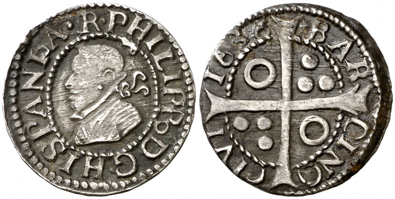 1636. Felipe IV. Barcelona. 1 croat. (Cal. 977). 2,64 g. Escasa. MBC.
