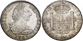 1780. Carlos III. Potosí. PR. 8 reales. (Cal. 982). 26,85 g. MBC+.
