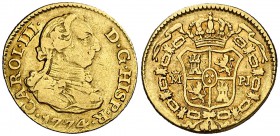 1774. Carlos III. Madrid. PJ. 1/2 escudo. (Cal. 768). 1,71 g. MBC-/MBC.