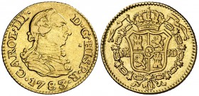 1783/74. Carlos III. Madrid. JD. 1/2 escudo. (Cal. 775). 1,75 g. MBC.