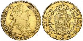 1787/6. Carlos III. Madrid. DV. 1 escudo. (Cal. 628). 3,33 g. MBC-/MBC.