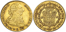 1788. Carlos III. Madrid. M/DV. 2 escudos. (Cal. 459 var). 6,76 g. Buen ejemplar. Escasa así. MBC+/EBC-.