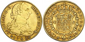 1786. Carlos III. Madrid. DV. 4 escudos. (Cal. 311). 13,35 g. MBC-/MBC.