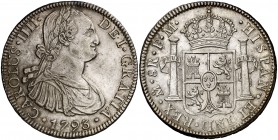 1793. Carlos IV. México. FM. 8 reales. (Cal. 686). 26,96 g. Bella. Escasa así. EBC+.