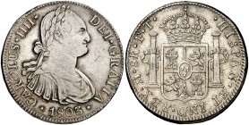 1803. Carlos IV. México. FT. 8 reales. (Cal. 699). 26,79 g. Bonito color. MBC+.