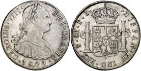 1804. Carlos IV. Potosí. PJ. 8 reales. (Cal. 727). 26,81 g. Atractiva. MBC+/EBC-.