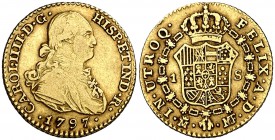 1797. Carlos IV. Madrid. MF. 1 escudo. (Cal. 496). 3,29 g. MBC-/MBC.