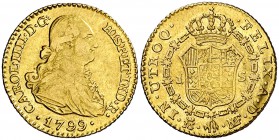 1799. Carlos IV. Madrid. MF. 1 escudo. (Cal. 498). 3,37 g. MBC-/MBC.