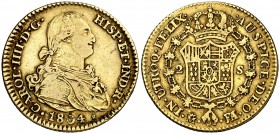 1804. Carlos IV. Madrid. FA/MF. 2 escudos. (Cal. 346). 6,74 g. MBC-/MBC.