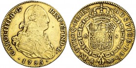 1795. Carlos IV. Madrid. MF. 4 escudos. (Cal. 204). 13,40 g. MBC-.