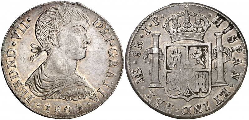 1809. Fernando VII. Lima. JP. 8 reales. (Cal. 473) (Calbetó reseña una pieza sim...