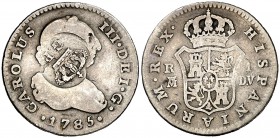 (1887). Azores. (De Mey 4) (Kr. 24.1). 2,75 g. Resello GP bajo corona (MBC-), del Gobierno Portugués, para circular como 120 reis. Sobre 1 real de Mad...