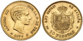 1878*1878. Alfonso XII. EMM. 10 pesetas. (Cal. 23). 3,21 g. MBC+.