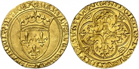 Francia. Carlos VII (1422-1461). 1 écu d'or. (Fr. 306). 3,57 g. AU. EBC-.