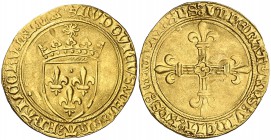 Francia. Luis XI (1461-1483). Perpignan. 1 écu d'or au soleil. (Fr. 314). 3,42 g. AU. MBC+.