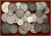 Chile. Lote de 63 monedas de cobre, níquel y plata. A examinar. BC/EBC+.