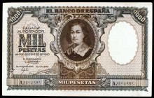 1940. 1000 pesetas. (Ed. D41). 9 de enero, Murillo. Raro. MBC.