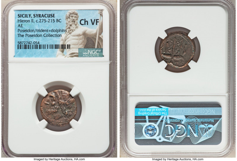 SICILY. Syracuse. Hieron II (ca. 275-215 BC). AE litra (20mm, 6h). NGC Choice VF...