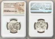 MACEDONIAN KINGDOM. Alexander III the Great (336-323 BC). AR tetradrachm (26mm, 11h). NGC Choice VF, scratches. Late lifetime-early posthumous issue o...