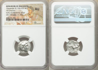 MACEDONIAN KINGDOM. Alexander III the Great (336-323 BC). AR drachm (17mm, 2h). NGC AU. Posthumous issue of Lampsacus, ca. 310-301 BC. Head of Heracle...