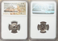 MACEDONIAN KINGDOM. Alexander III the Great (336-323 BC). AR drachm (17mm, 4.15 gm, 11h). NGC Choice VF 5/5 - 4/5. Early posthumous issue of Abydus (?...