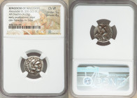 MACEDONIAN KINGDOM. Alexander III the Great (336-323 BC). AR drachm (17mm, 4.23 gm, 5h). NGC Choice VF 5/5 - 4/5. Posthumous issue of Lampsacus, ca. 3...