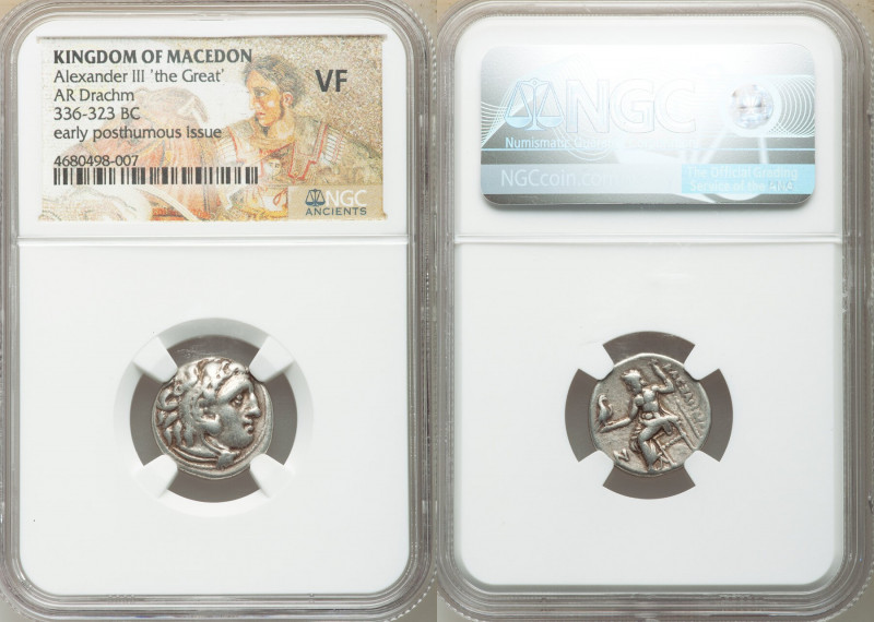 MACEDONIAN KINGDOM. Alexander III the Great (336-323 BC). AR drachm (17mm, 11h)....
