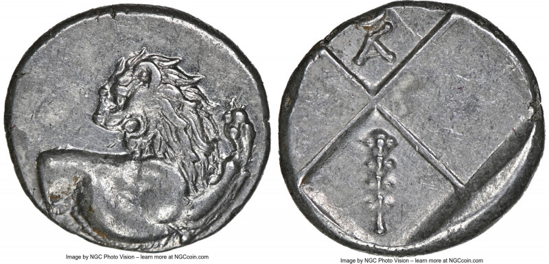 THRACE. Chersonesus. Ca. 4th century BC. AR hemidrachm (14mm). NGC Choice AU. Pe...