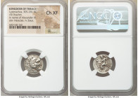THRACIAN KINGDOM. Lysimachus (305-281 BC). AR drachm (17mm, 11h). NGC Choice XF. Lifetime issue of Colophon, in the types of Alexander III of Macedon,...