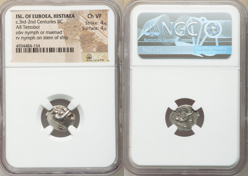 EUBOEA. Histiaea. Ca. 3rd-2nd centuries BC. AR tetrobol (15mm, 9h). NGC Choice V...