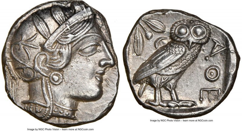 ATTICA. Athens. Ca. 440-404 BC. AR tetradrachm (25mm, 17.19 gm, 9h). NGC Choice ...