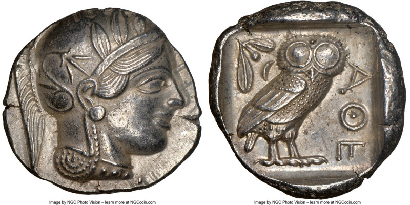 ATTICA. Athens. Ca. 440-404 BC. AR tetradrachm (26mm, 17.18 gm, 10h). NGC Choice...
